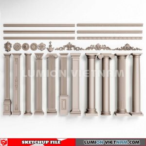 230621. Classic Columns Sketchup 3D Models