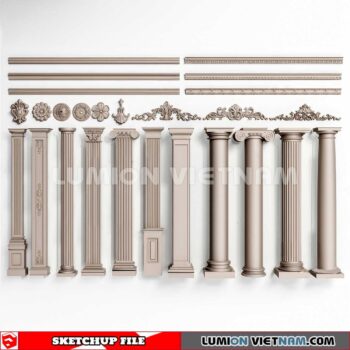 230621. Classic Columns Sketchup 3D Models
