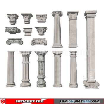 230621. Classic Columns Sketchup 3D Models
