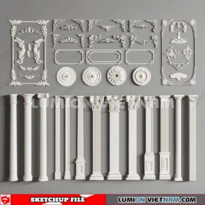 230621. Classic Columns Sketchup 3D Models