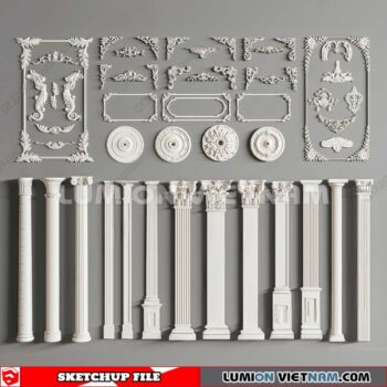 230621. Classic Columns Sketchup 3D Models