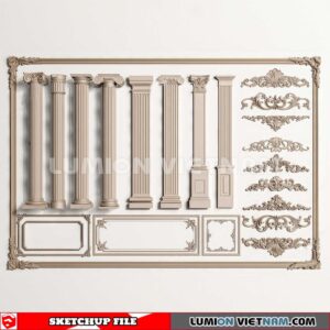 230621. Classic Columns Sketchup 3D Models