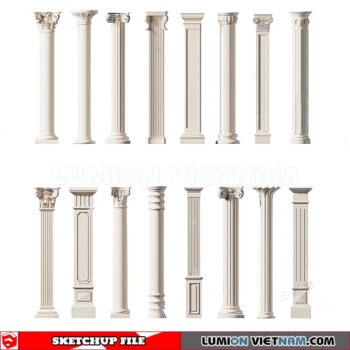 230621. Classic Columns Sketchup 3D Models