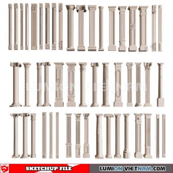 230621. Classic Columns Sketchup 3D Models