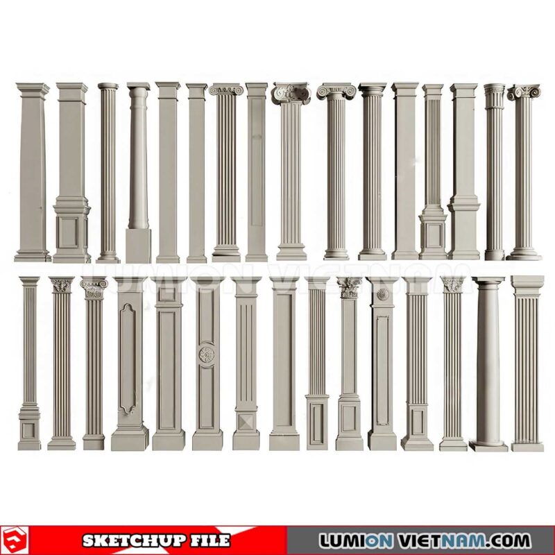 230621. Classic Columns Sketchup 3D Models