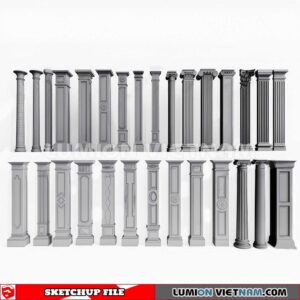 230621. Classic Columns Sketchup 3D Models