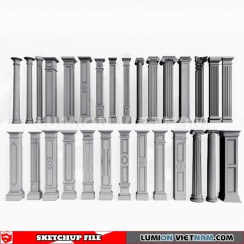 230621. Classic Columns Sketchup 3D Models