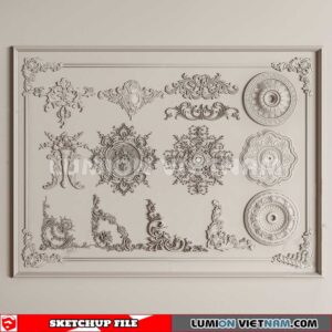 230621. Cornice Moulding Sketchup 3D Models