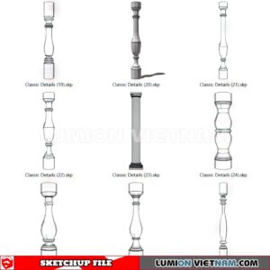 230621. Cornice Moulding Sketchup 3D Models