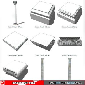 230621. Cornice Moulding Sketchup 3D Models