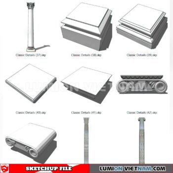 230621. Cornice Moulding Sketchup 3D Models