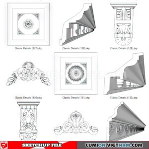 230621. Cornice Moulding Sketchup 3D Models