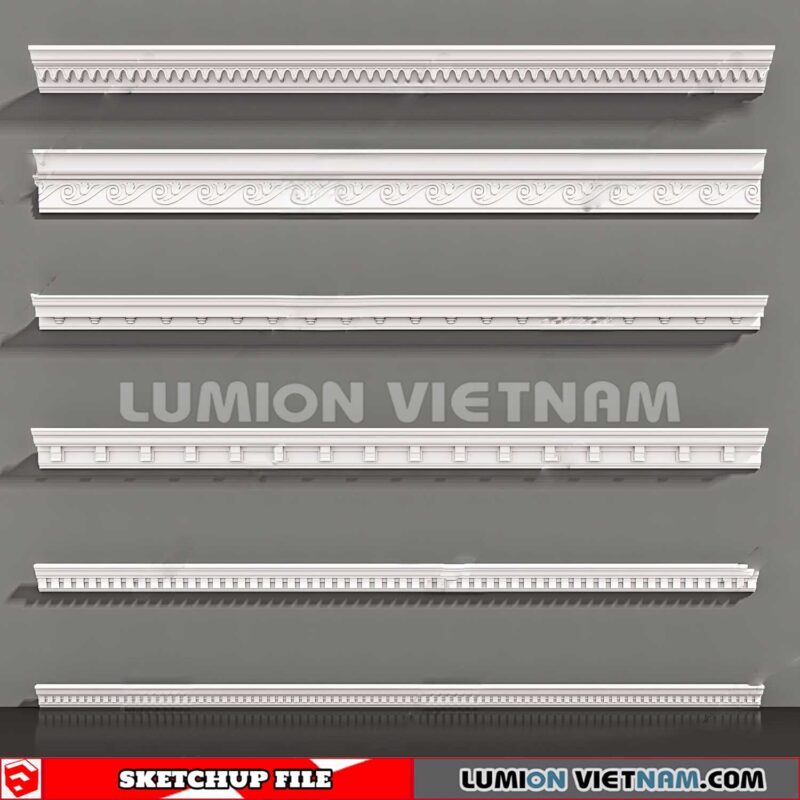 230621. Cornice Moulding Sketchup 3D Models