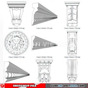 230621. Cornice Moulding Sketchup 3D Models