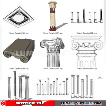 230621. Cornice Moulding Sketchup 3D Models