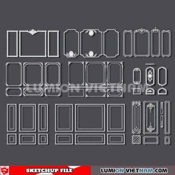 230621. Cornice Moulding Sketchup 3D Models