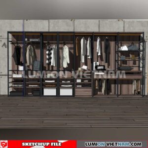 230628. Wardrobe Sketchup 3D Models