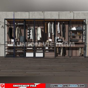 230628. Wardrobe Sketchup 3D Models