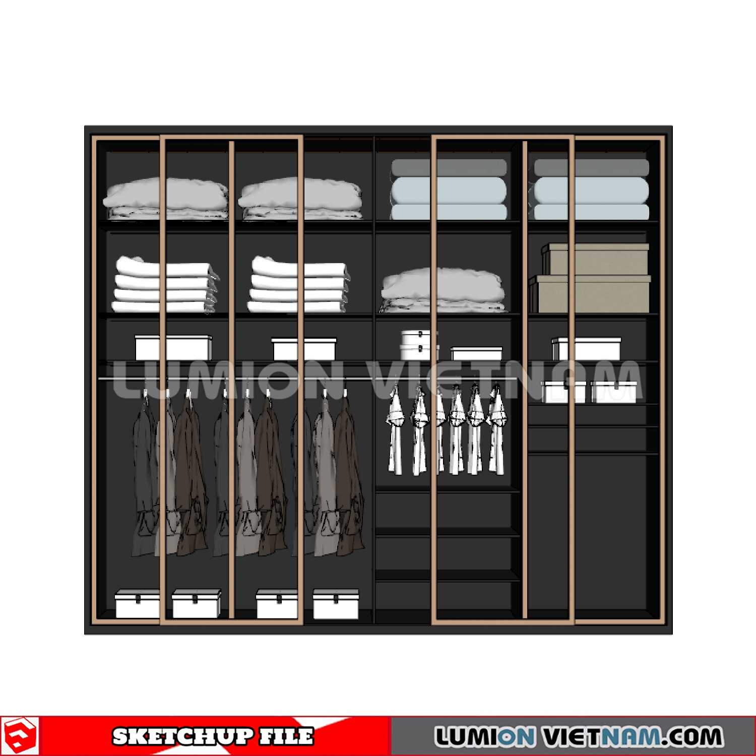 230628-Wardrobe-(12)-Sketchup-Models