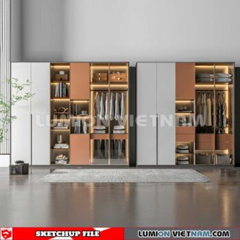 230628. Wardrobe Sketchup 3D Models