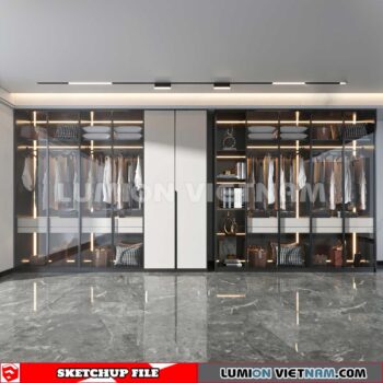 230628. Wardrobe Sketchup 3D Models