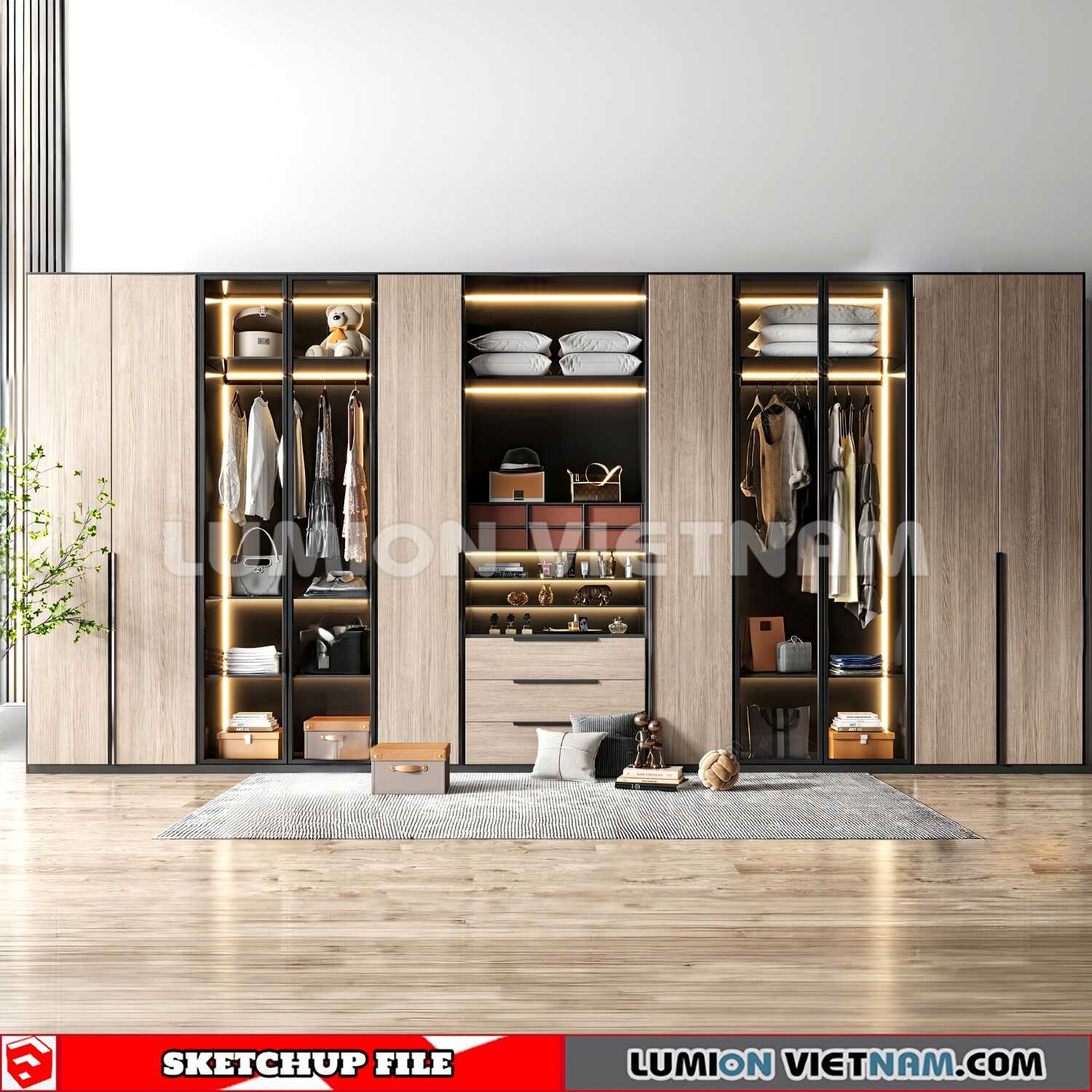 230628-Wardrobe-(19)-Sketchup-Models