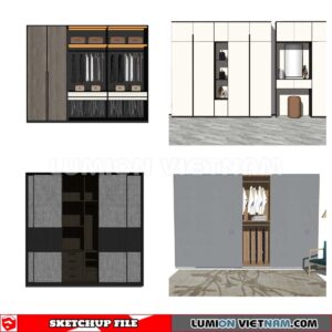 230628. Wardrobe Sketchup 3D Models