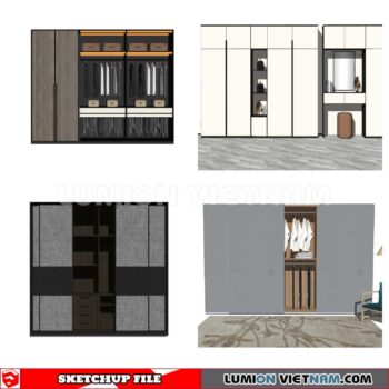 230628. Wardrobe Sketchup 3D Models