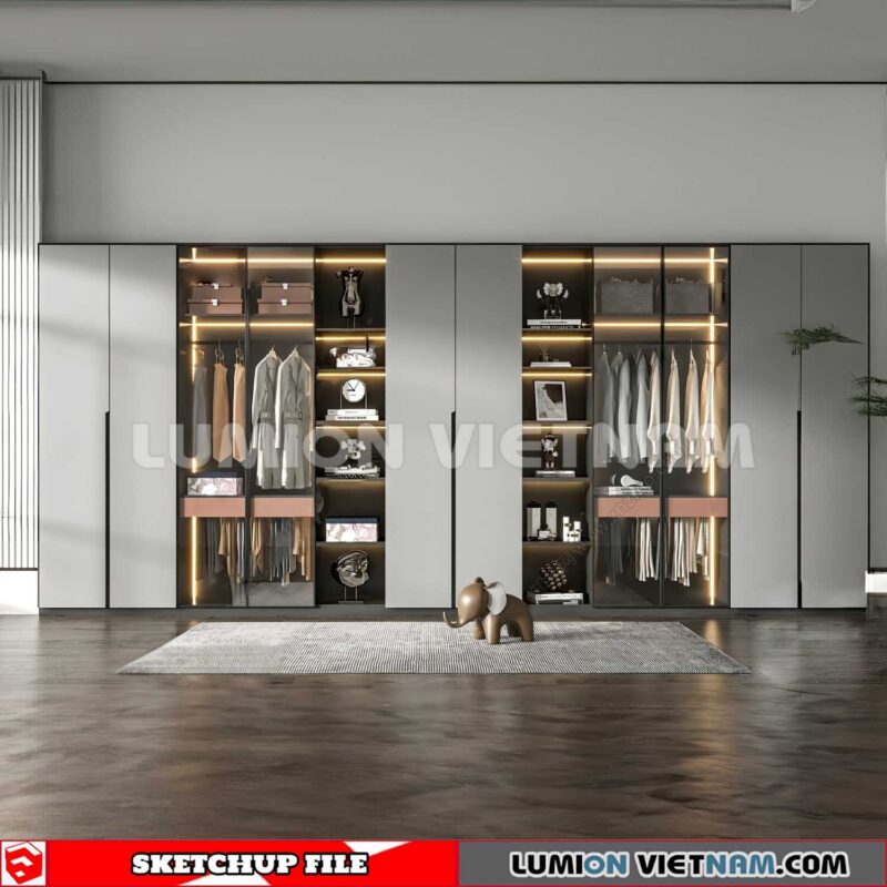 230628. Wardrobe Sketchup 3D Models