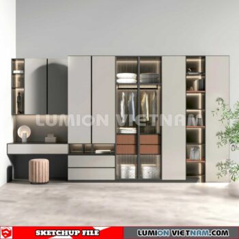 230628. Wardrobe Sketchup 3D Models
