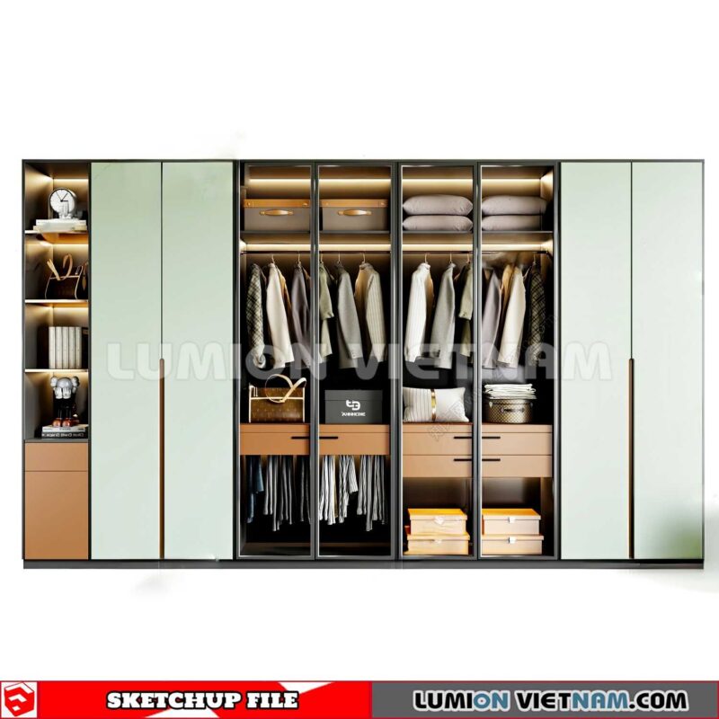 230628. Wardrobe Sketchup 3D Models