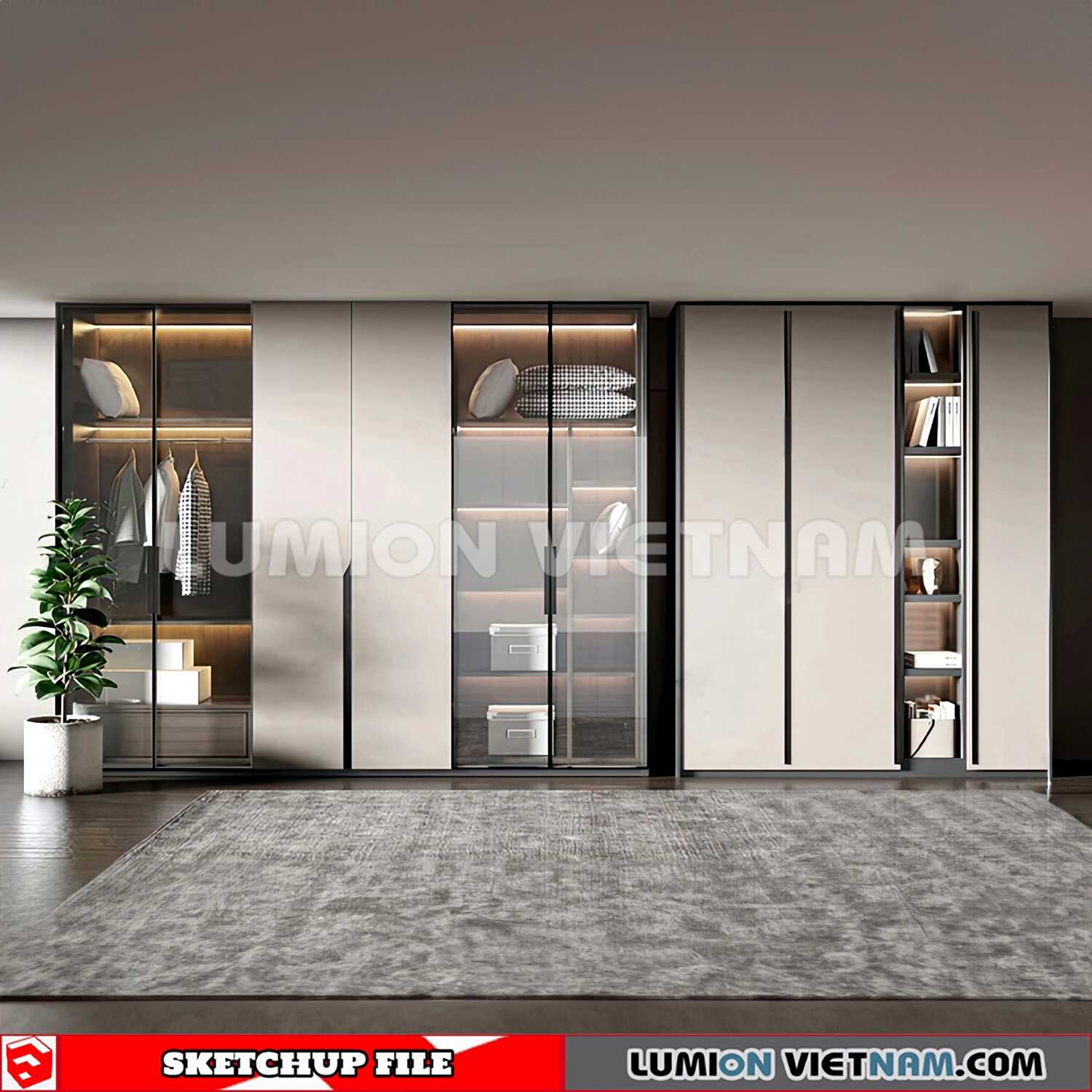 230628-Wardrobe-(26)-Sketchup-Models