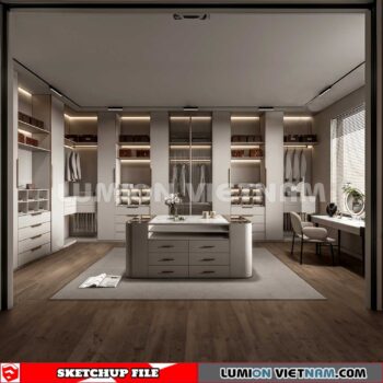 230628. Dressing room Sketchup 3D Models