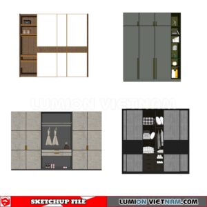 230628. Wardrobe Sketchup 3D Models