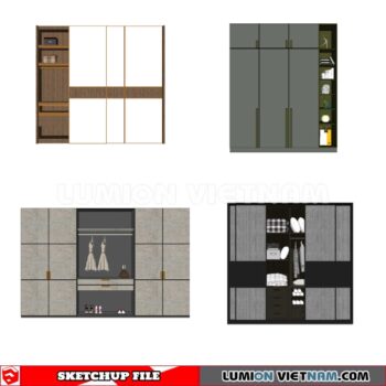 230628. Wardrobe Sketchup 3D Models