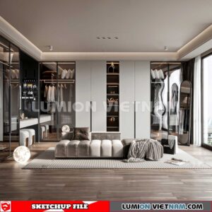 230628. Dressing room Sketchup 3D Models