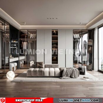 230628. Dressing room Sketchup 3D Models