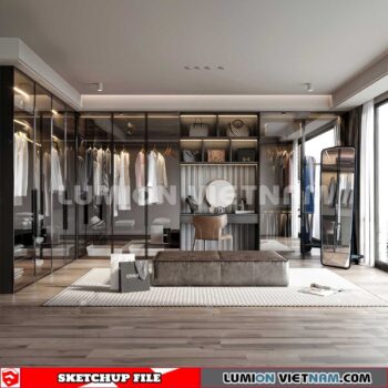 230628. Dressing room Sketchup 3D Models