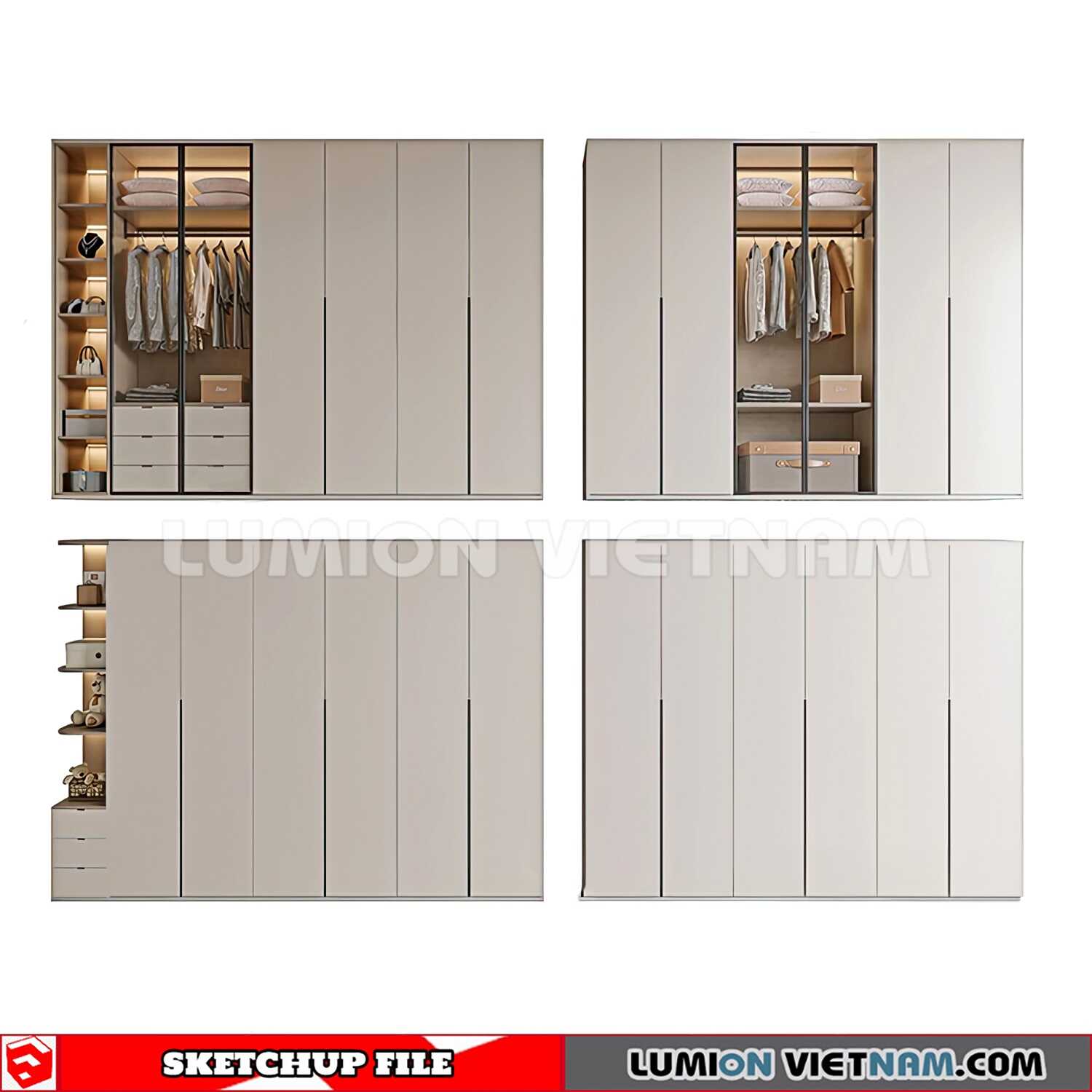 230628-Wardrobe-(33)-Sketchup-Models