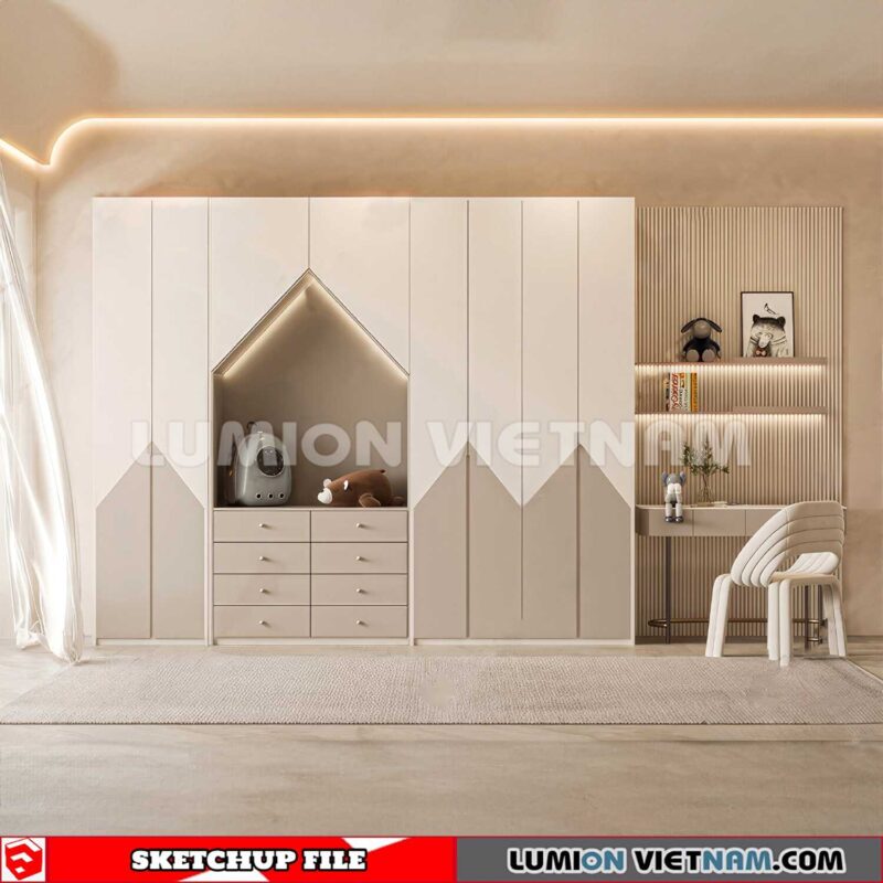 230628. Wardrobe Sketchup 3D Models