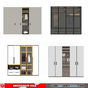 230628. Wardrobe Sketchup 3D Models