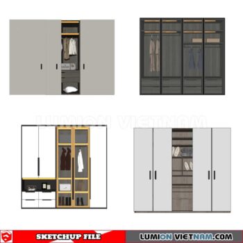 230628. Wardrobe Sketchup 3D Models