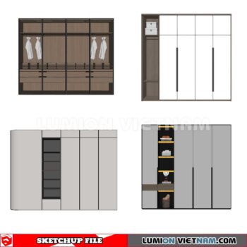 230628. Wardrobe Sketchup 3D Models