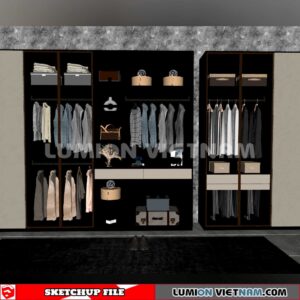 230628. Wardrobe Sketchup 3D Models