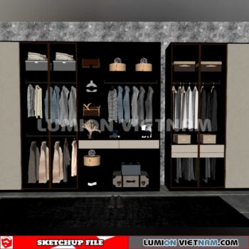 230628. Wardrobe Sketchup 3D Models