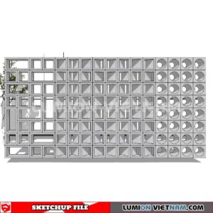 231106. Hollow Bricks Sketchup 3D Models