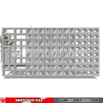 231106. Hollow Bricks Sketchup 3D Models