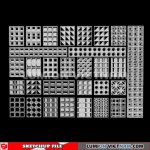 231106. Hollow Bricks Sketchup 3D Models