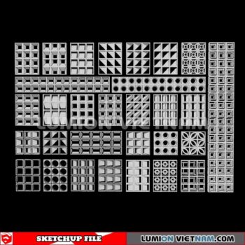 231106. Hollow Bricks Sketchup 3D Models