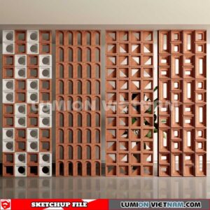 231106. Hollow Bricks Sketchup 3D Models
